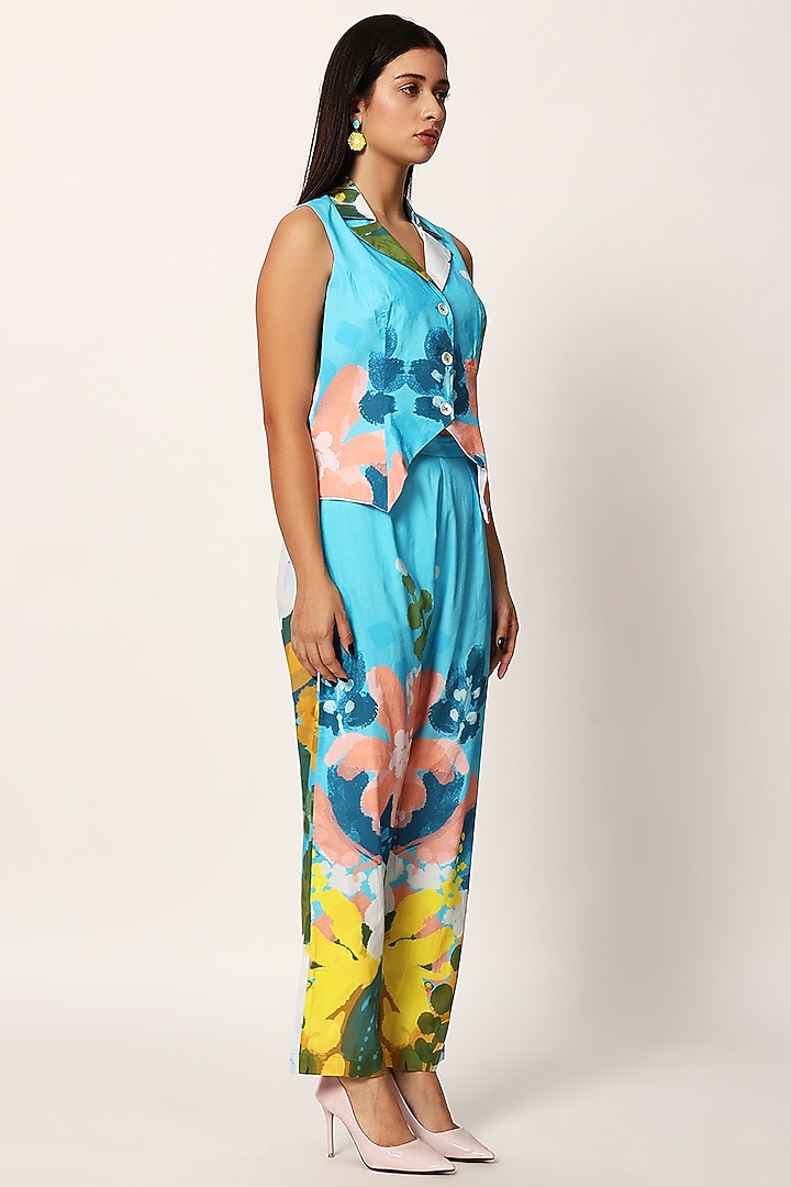 Multi-Colored Cotton Printed Co-Ord Set by RUHR INDIA at Pernia's Pop Up Shop
