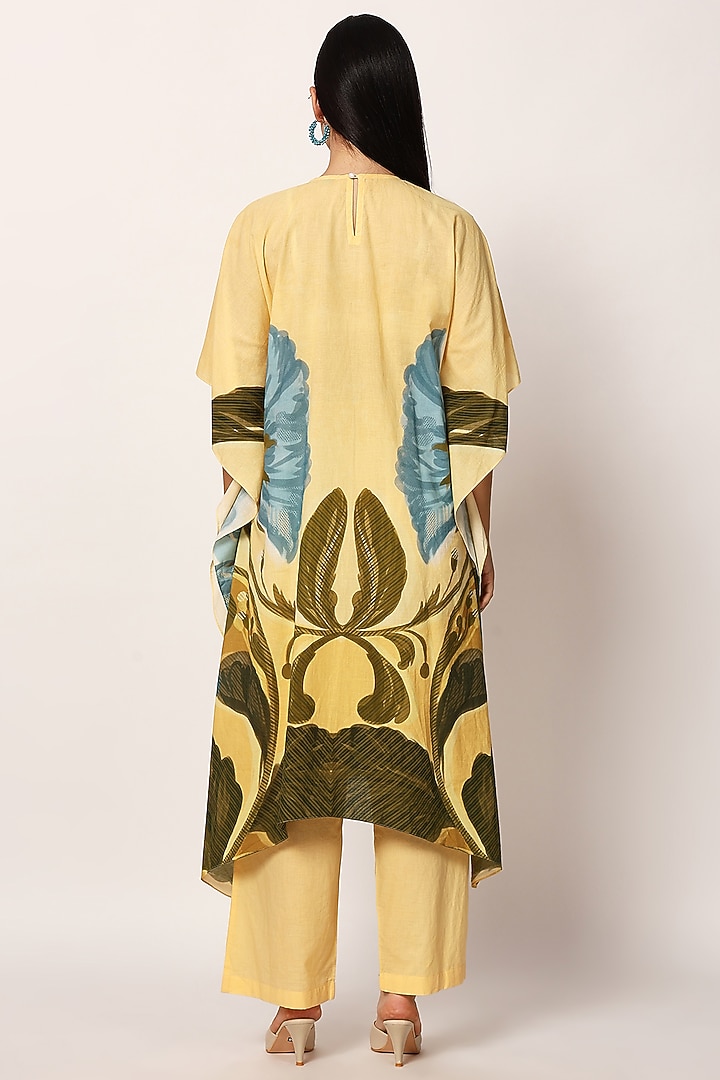 Multi-Colored Cotton Floral Printed A-Line Kurta Set by RUHR INDIA at Pernia's Pop Up Shop