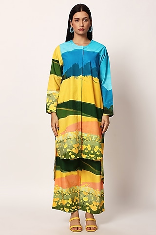 Multi-Colored Cotton Printed Co-Ord Set by RUHR INDIA