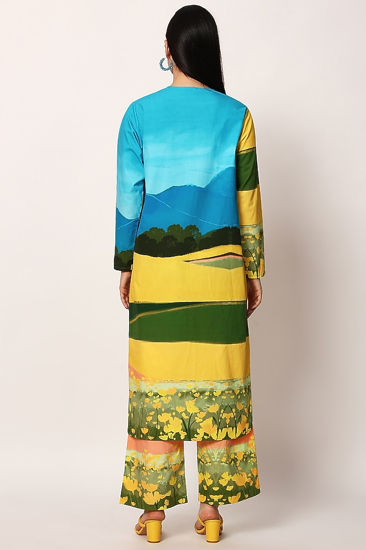 Multi-Colored Cotton Printed Co-Ord Set by RUHR INDIA at Pernia's Pop Up Shop