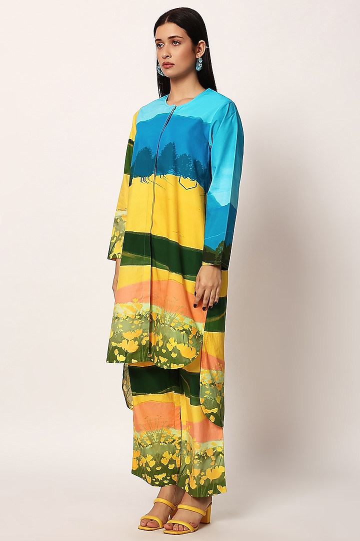 Multi-Colored Cotton Printed Co-Ord Set by RUHR INDIA at Pernia's Pop Up Shop