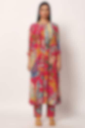 Multi-Colored Cotton Paisley Printed Kurta Set by RUHR INDIA at Pernia's Pop Up Shop