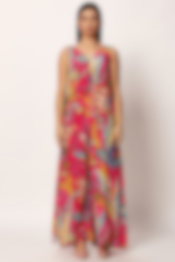 Multi-Colored Cotton Paisley Printed Jumpsuit by RUHR INDIA at Pernia's Pop Up Shop