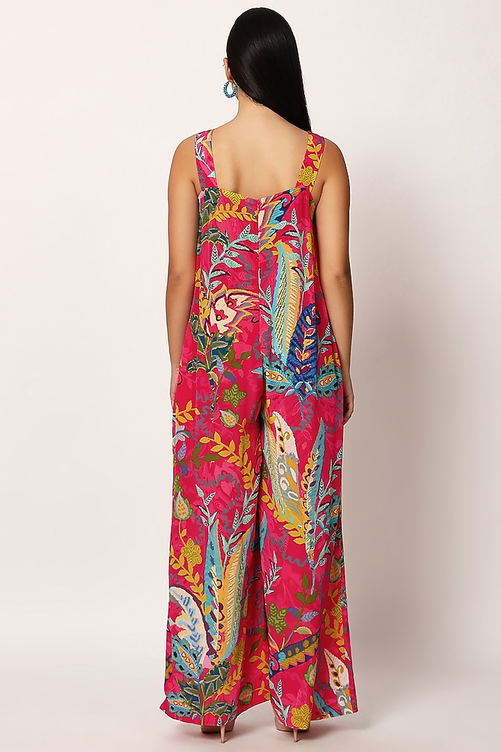 Multi-Colored Cotton Paisley Printed Jumpsuit by RUHR INDIA at Pernia's Pop Up Shop