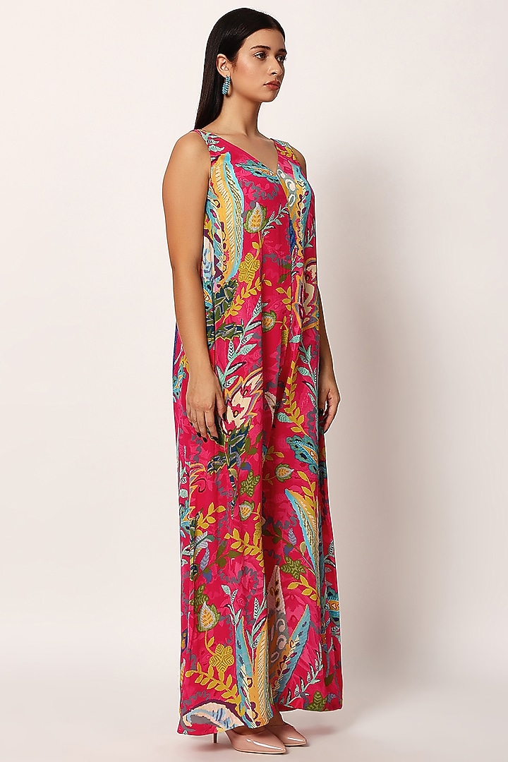 Multi-Colored Cotton Paisley Printed Jumpsuit by RUHR INDIA at Pernia's Pop Up Shop