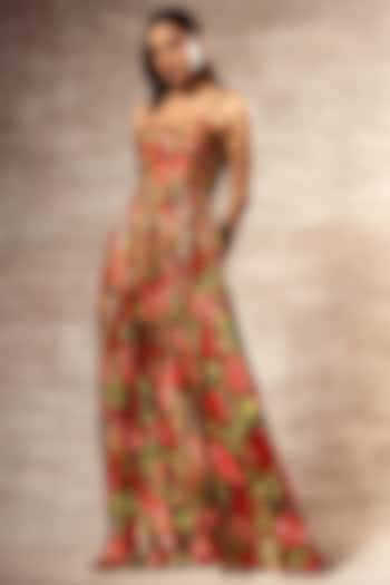 Multi-Colored Printed Maxi Dress by RUHR INDIA