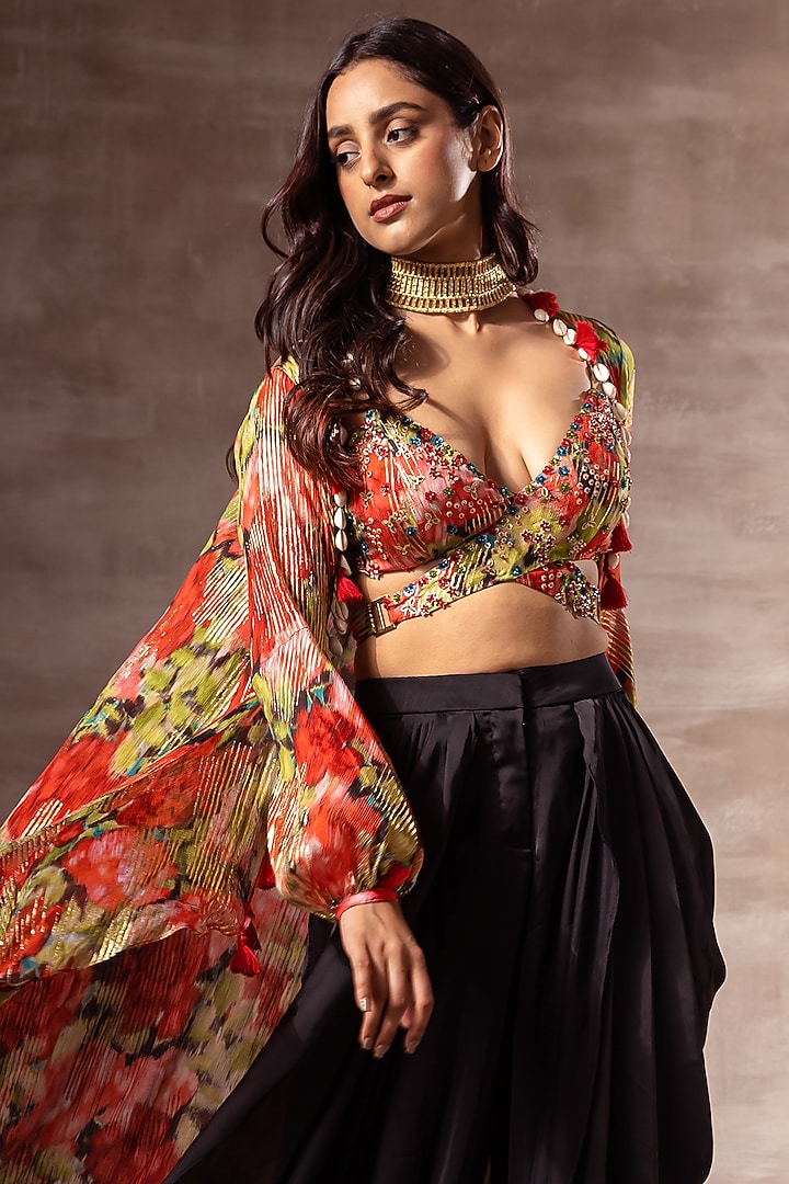 Multi-Colored Embroidered Bralette by RUHR INDIA at Pernia's Pop Up Shop