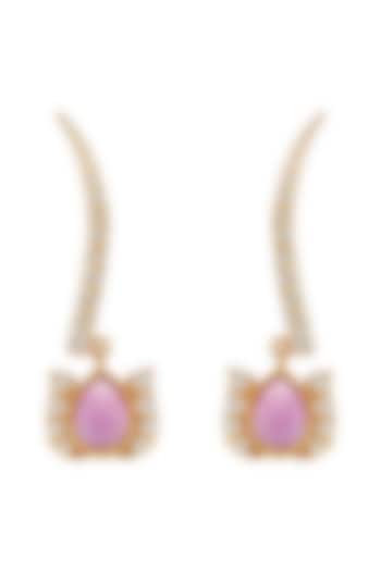 Gold Finish Ear Climber Earrings In Sterling Silver by Rohira Jaipur at Pernia's Pop Up Shop