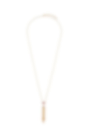 Gold Finish Tulip Garden Diamond Pendant Necklace In Sterling Silver by Rohira Jaipur at Pernia's Pop Up Shop