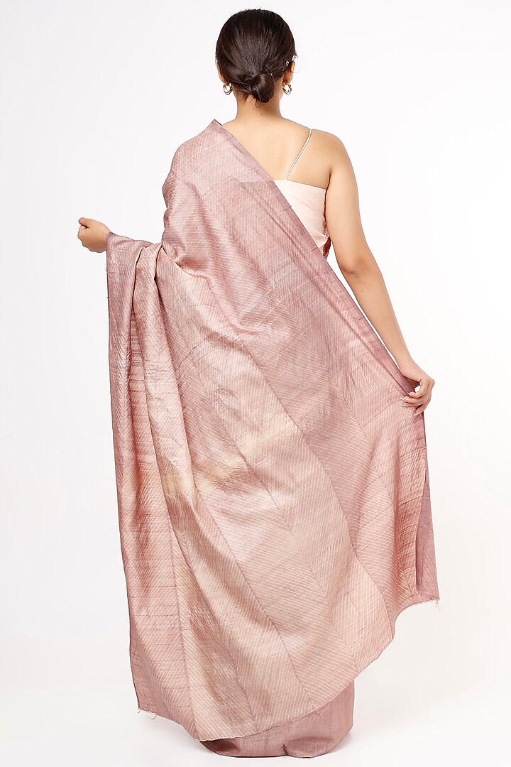 Blush Pink Shibori Silk Party Wear Saree by Resham at Pernia's Pop Up Shop