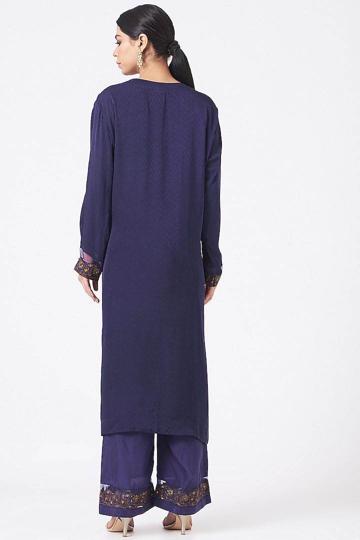 Violet Kurta With Zardosi Work by Rhua at Pernia's Pop Up Shop