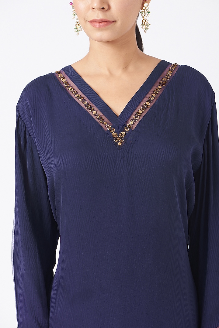 Violet Kurta With Zardosi Work by Rhua at Pernia's Pop Up Shop