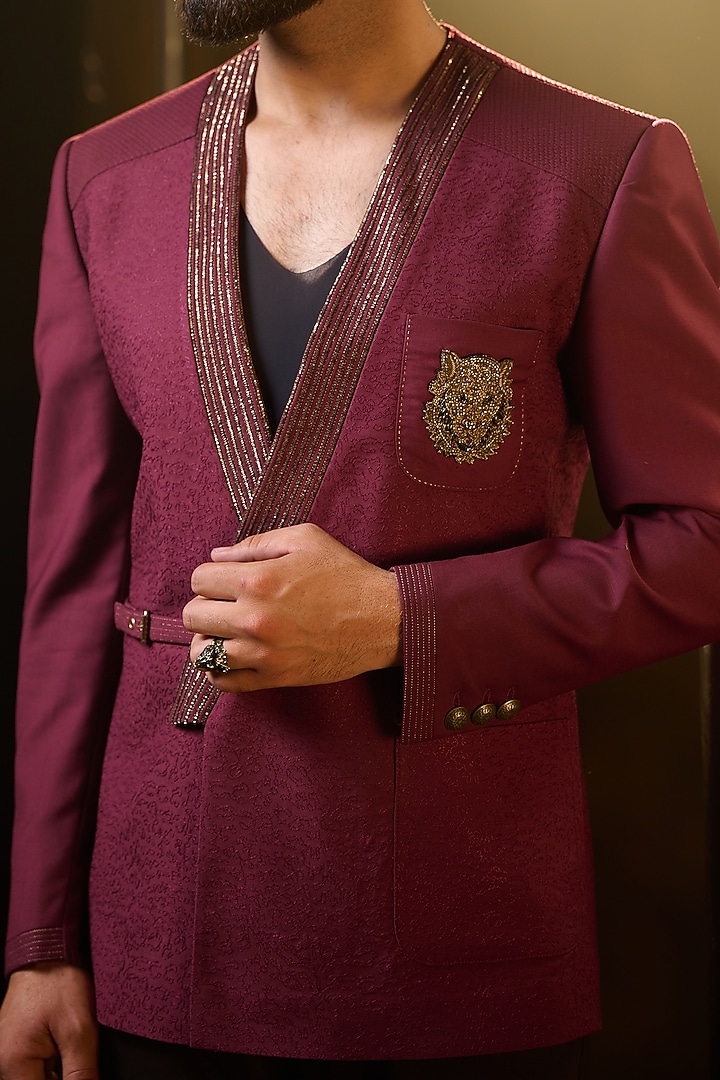 Cherry Suiting Yukata Jacket by Ritu & Abhishek at Pernia's Pop Up Shop