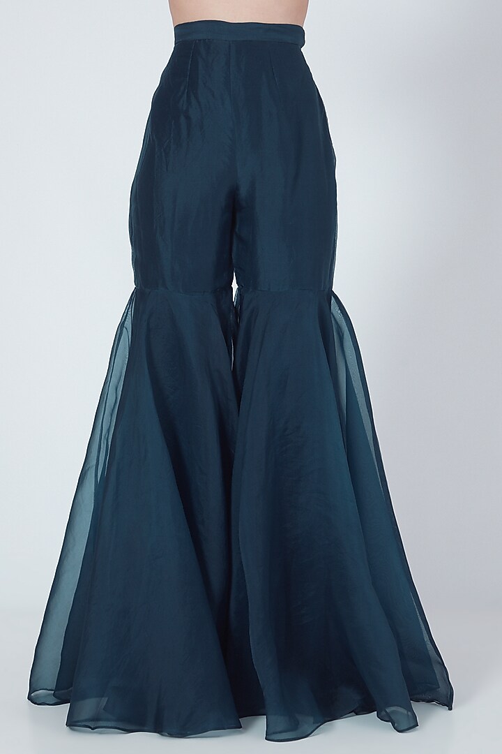 Navy Blue Sequins Hand Embroidered Kurta Set by Ridhi agarwal at Pernia's Pop Up Shop