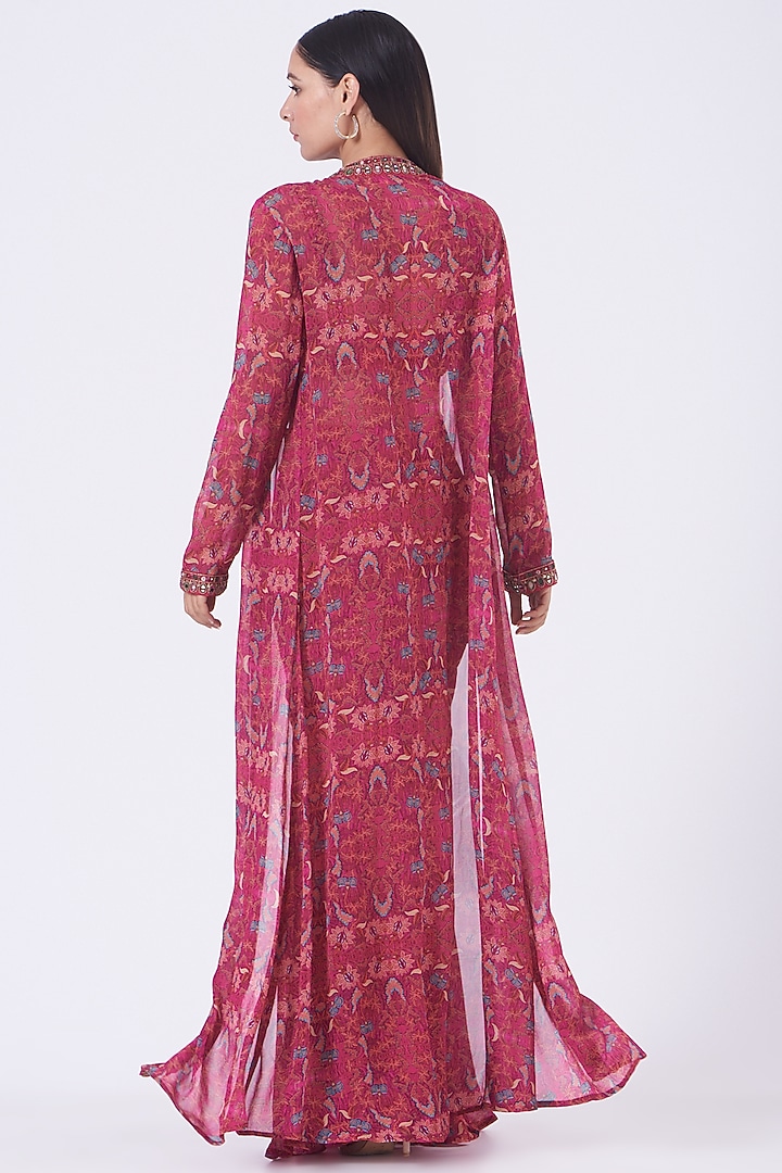Fuchsia Printed Wedding Sharara Set by Ridhima Bhasin at Pernia's Pop Up Shop
