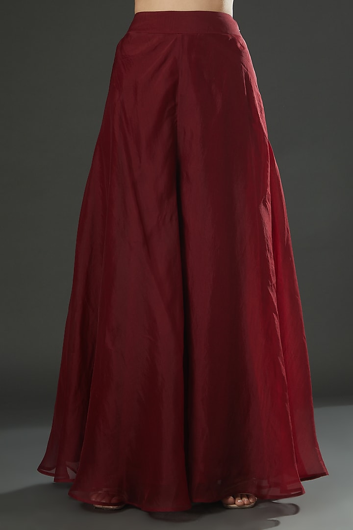 Maroon Zardosi Embroidered Kurta Set by Ridhima Bhasin at Pernia's Pop Up Shop