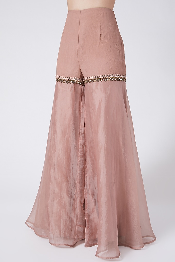 Pink Embroidered Wedding Sharara Set by Ridhima Bhasin at Pernia's Pop Up Shop