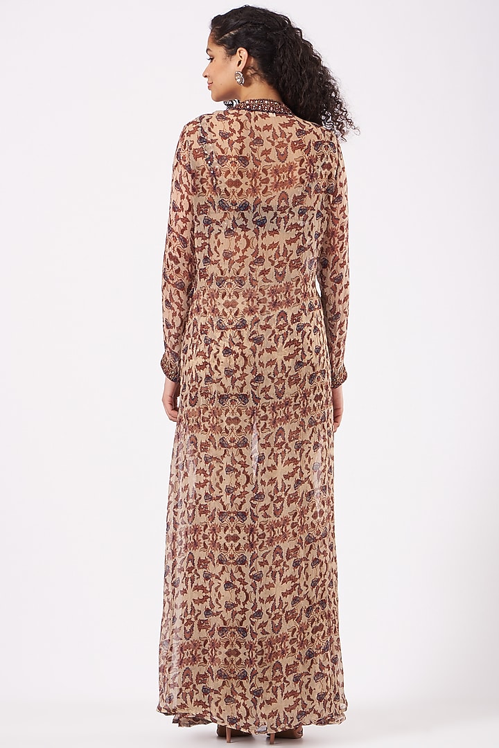 Beige Printed Wedding Sharara Set by Ridhima Bhasin at Pernia's Pop Up Shop