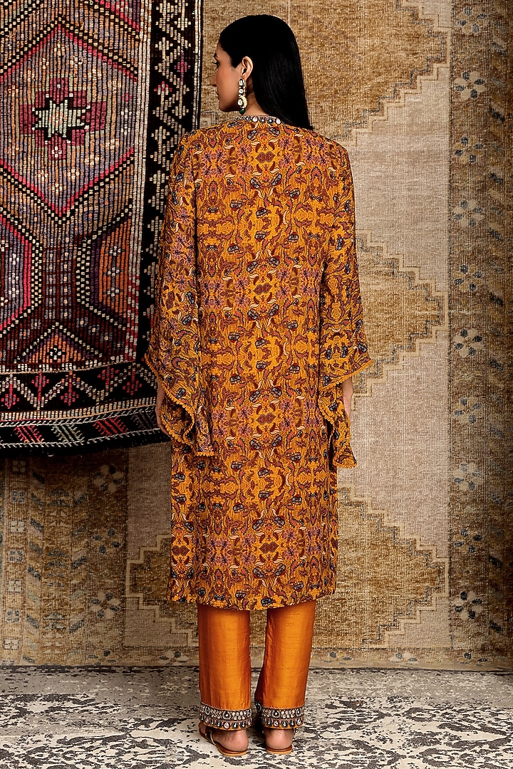 Mustard Printed Kurta Set by Ridhima Bhasin at Pernia's Pop Up Shop
