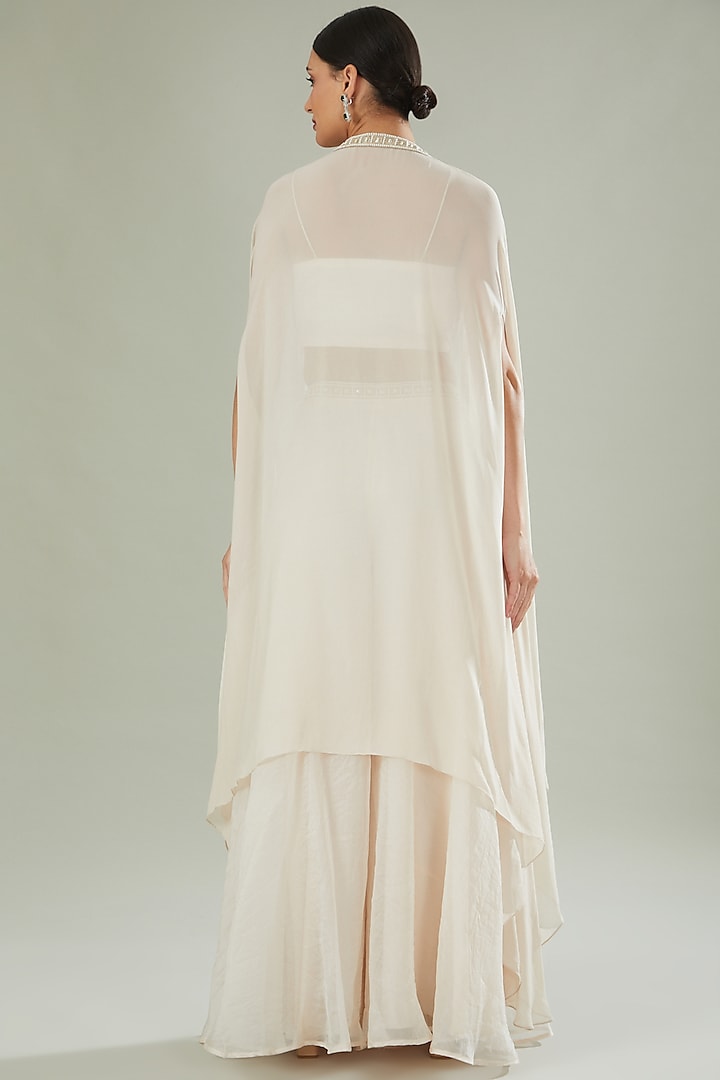 White Organza Jacket Set by Ridhima Bhasin at Pernia's Pop Up Shop