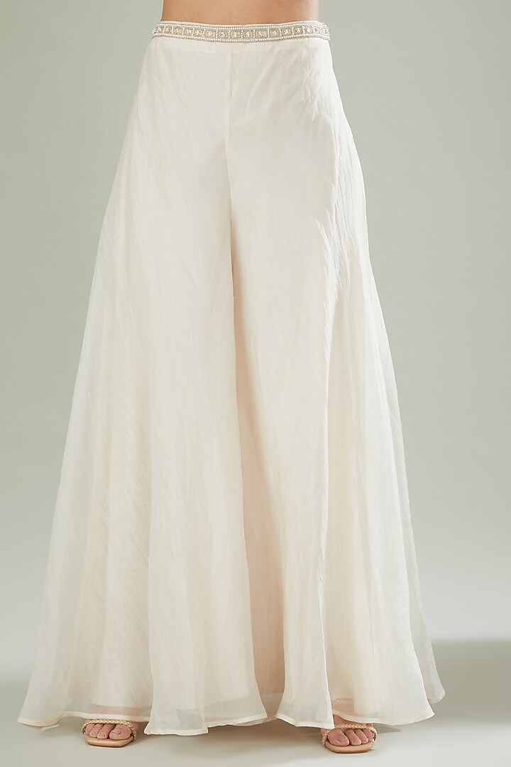 White Organza Jacket Set by Ridhima Bhasin at Pernia's Pop Up Shop