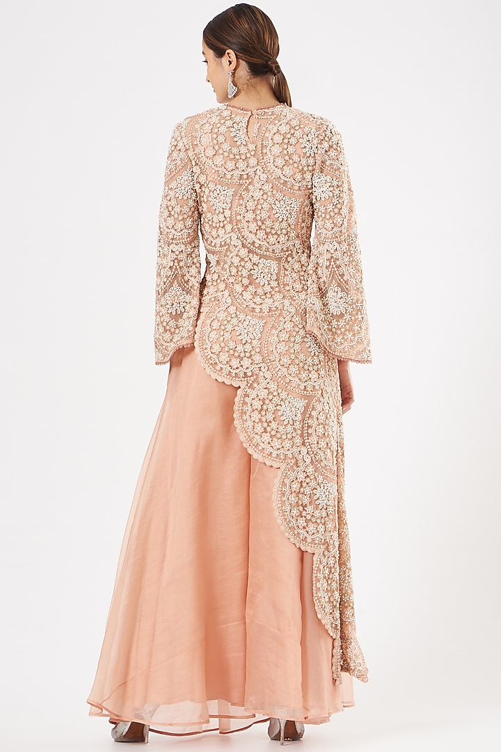 Light Rose Pink Embroidered Kurta Set by Ridhima Bhasin at Pernia's Pop Up Shop