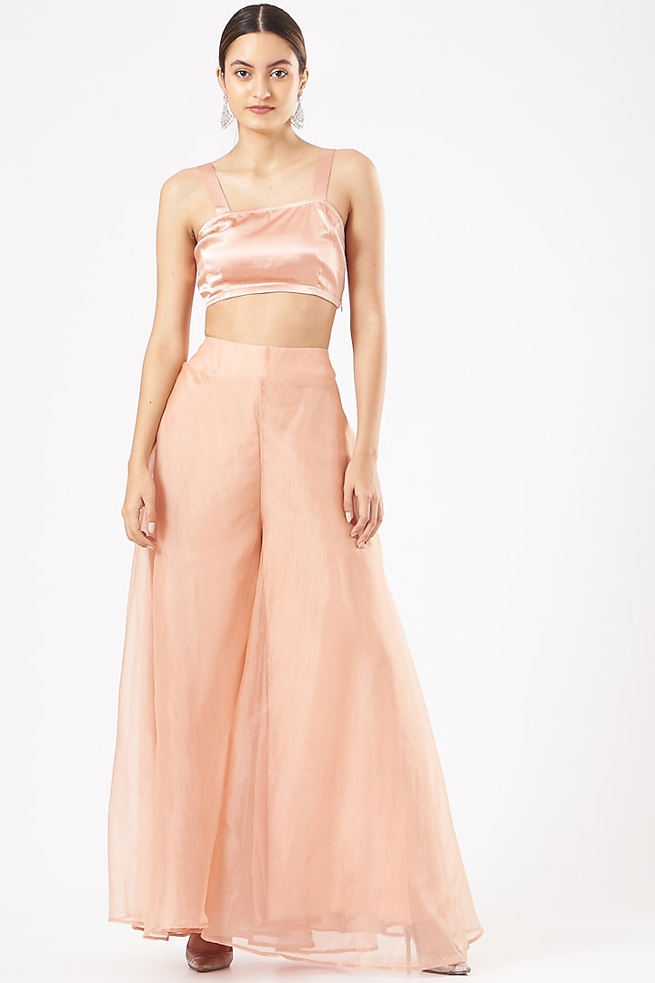 Light Rose Pink Embroidered Kurta Set by Ridhima Bhasin at Pernia's Pop Up Shop