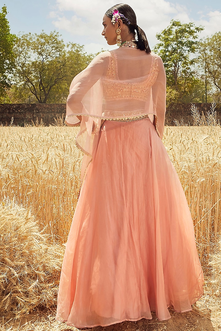 Blush Pink Hand Embroidered Wedding Lehenga Set by Ridhima Bhasin at Pernia's Pop Up Shop