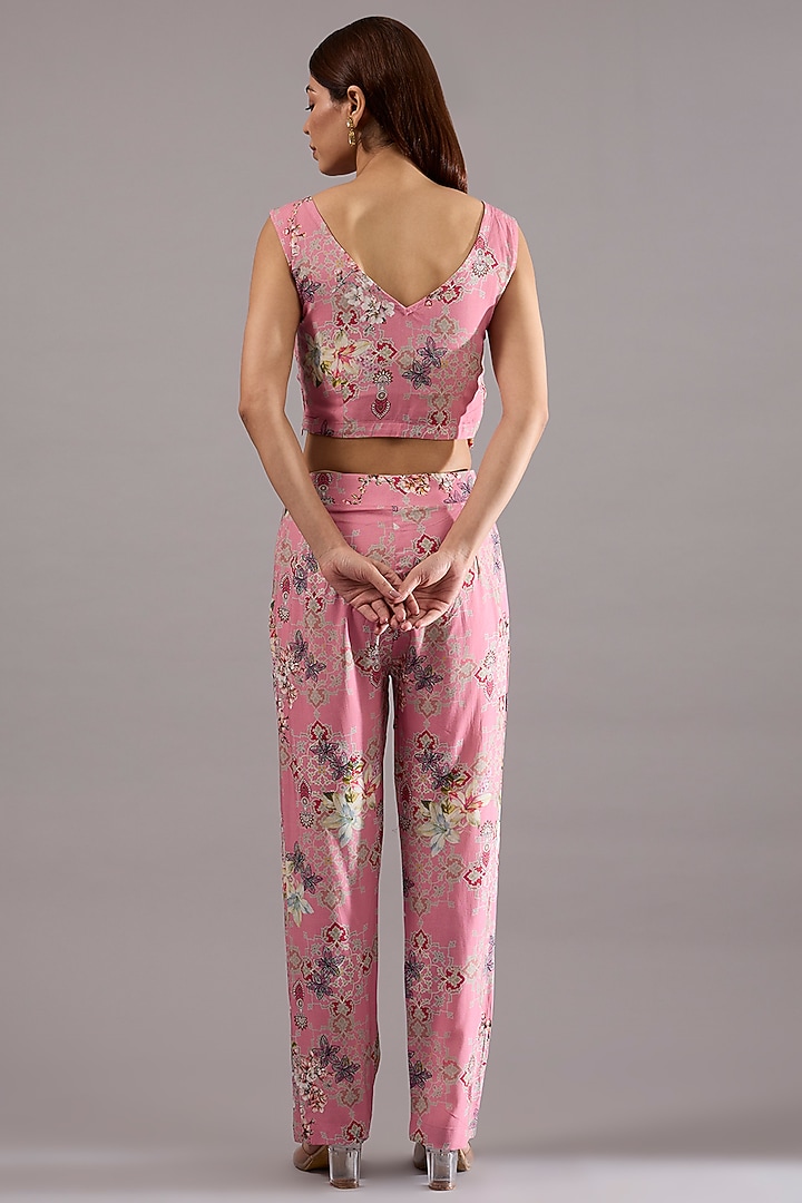Pink Georgette Kurta Set by Ridhima Bhasin at Pernia's Pop Up Shop