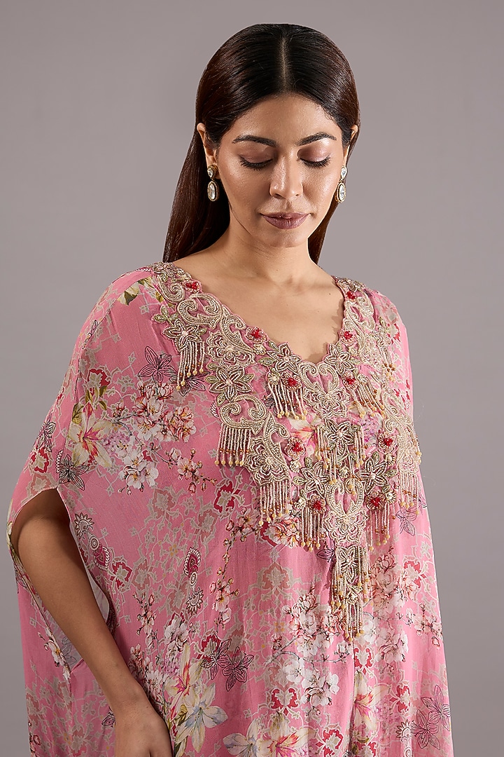 Pink Georgette Kurta Set by Ridhima Bhasin at Pernia's Pop Up Shop