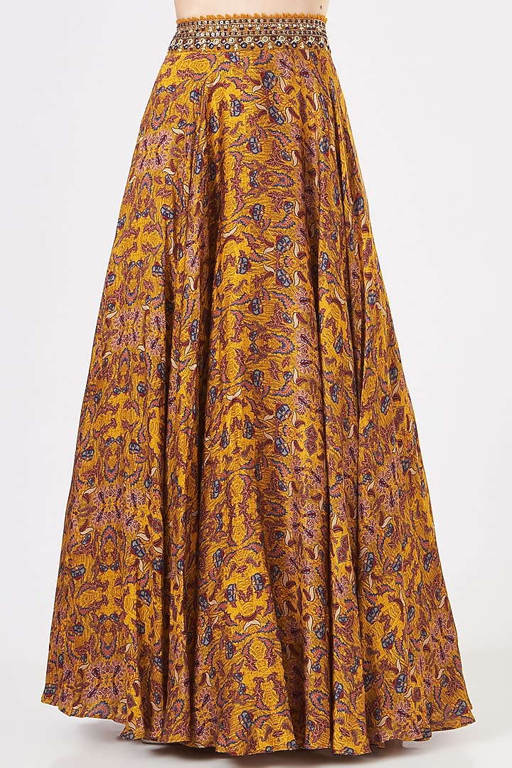Mustard Embroidered Wedding Lehenga Set by Ridhima Bhasin at Pernia's Pop Up Shop