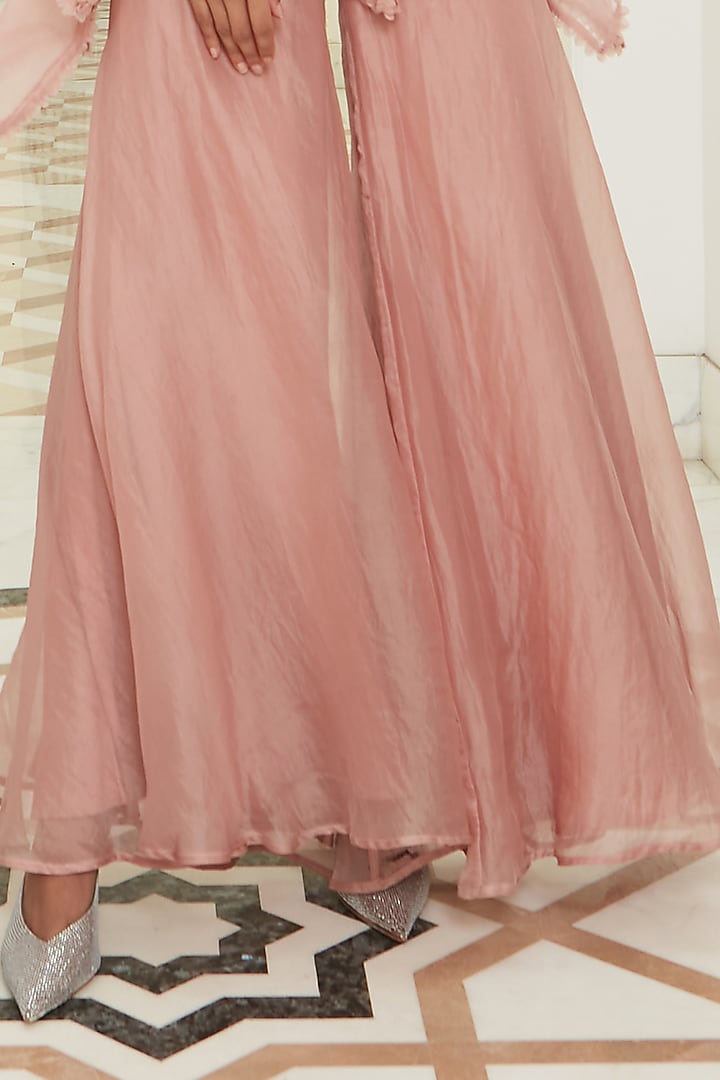 Pink Pearl Embroidered Jacket Set by Ridhima Bhasin at Pernia's Pop Up Shop