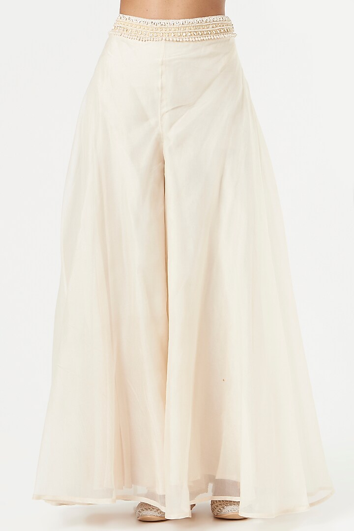 White Organza Jacket Set by Ridhima Bhasin at Pernia's Pop Up Shop