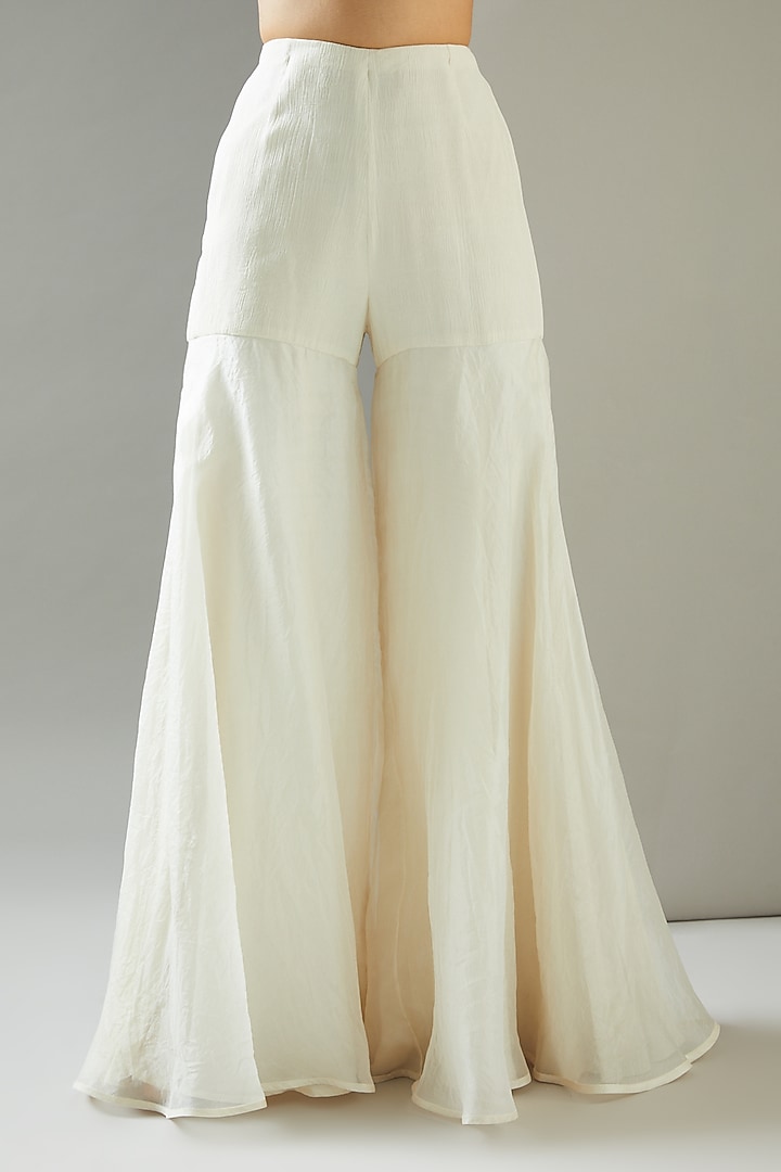 White Embroidered Jacket Set by Ridhima Bhasin at Pernia's Pop Up Shop