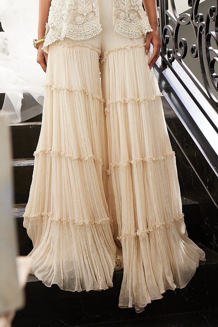 Single-Tone Ragga Chiffon Shararas main image 1