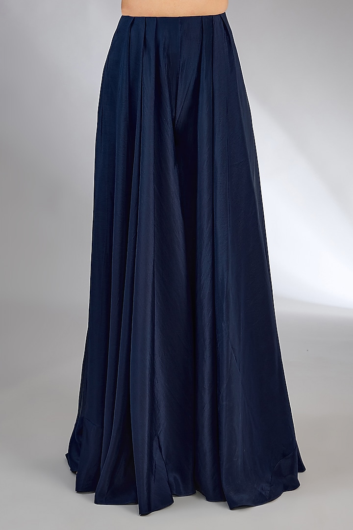Blue Organza Embellished Co-Ord Set by Ridhima Bhasin at Pernia's Pop Up Shop