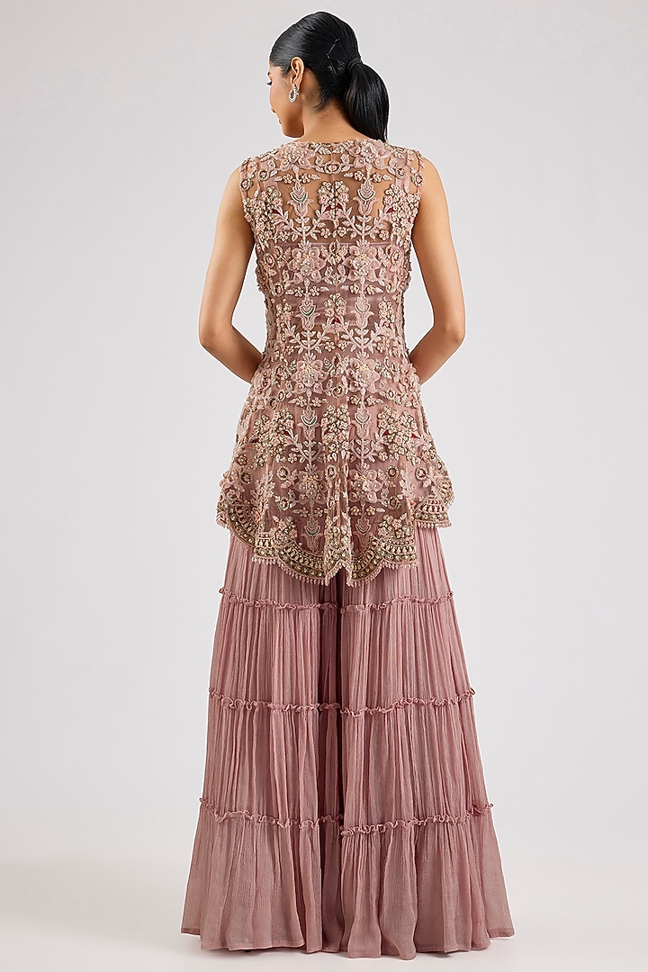 Lilac Satin Lycra Co-Ord Set by Ridhima Bhasin at Pernia's Pop Up Shop