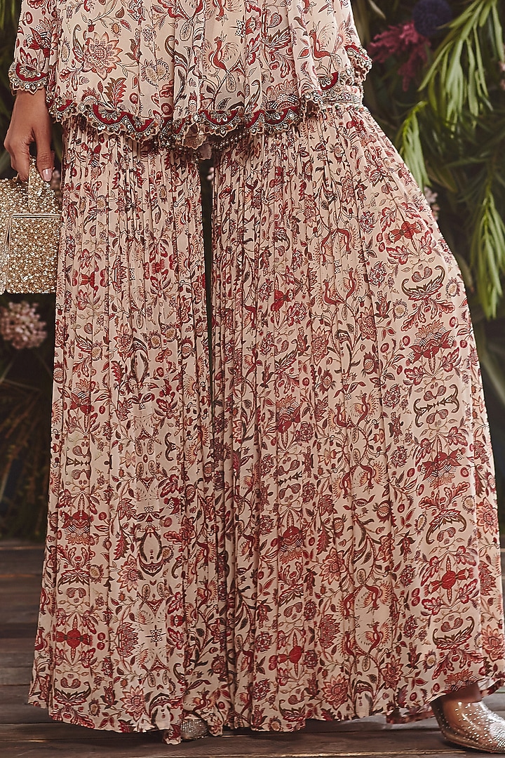 Multi-Colored Printed Wedding Sharara Set by Ridhima Bhasin at Pernia's Pop Up Shop