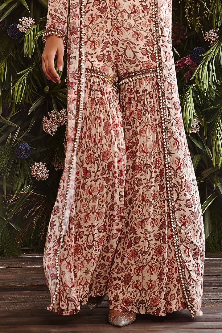 Multi-Colored Printed Jacket Set by Ridhima Bhasin at Pernia's Pop Up Shop