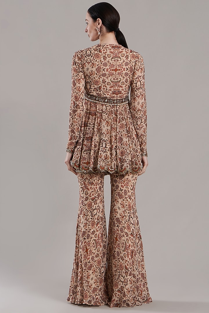 Multi-Coloured Printed Wedding Sharara Set by Ridhima Bhasin at Pernia's Pop Up Shop