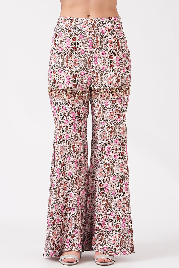 Pink Printed & Embellished Wedding Sharara Set by Ridhima Bhasin at Pernia's Pop Up Shop