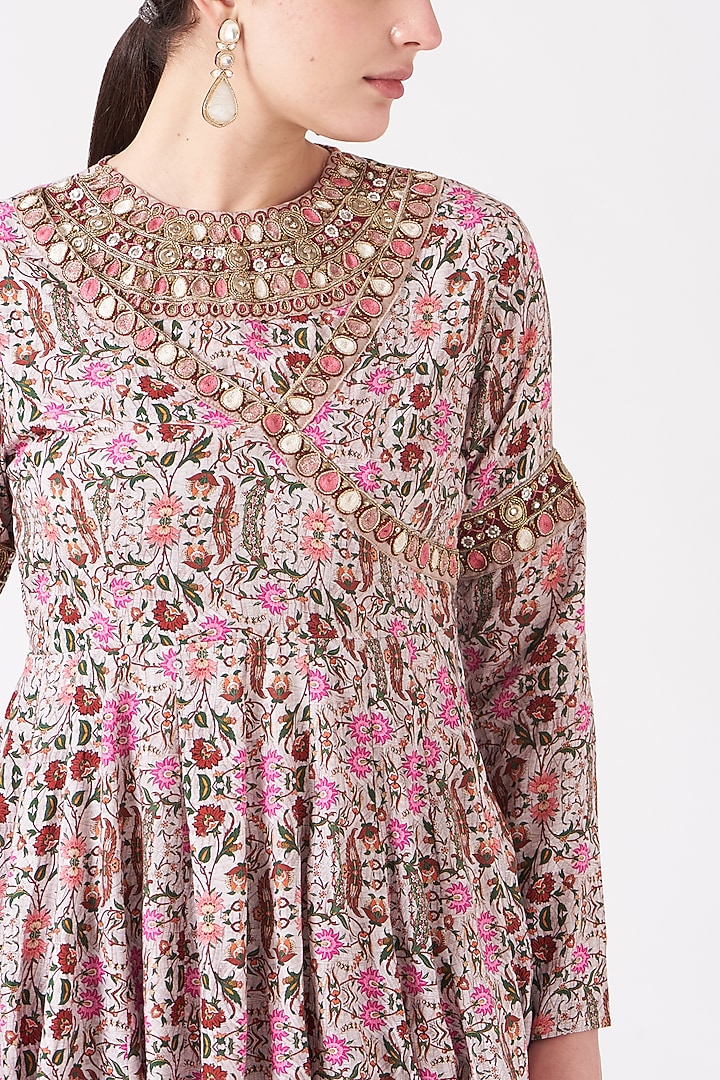 Pink Printed & Embellished Wedding Sharara Set by Ridhima Bhasin at Pernia's Pop Up Shop