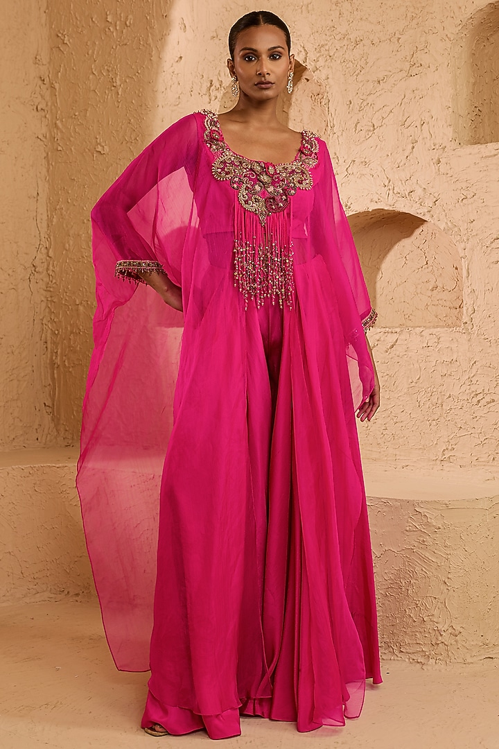 Pink Crepe Pant Set by Ridhima Bhasin at Pernia's Pop Up Shop