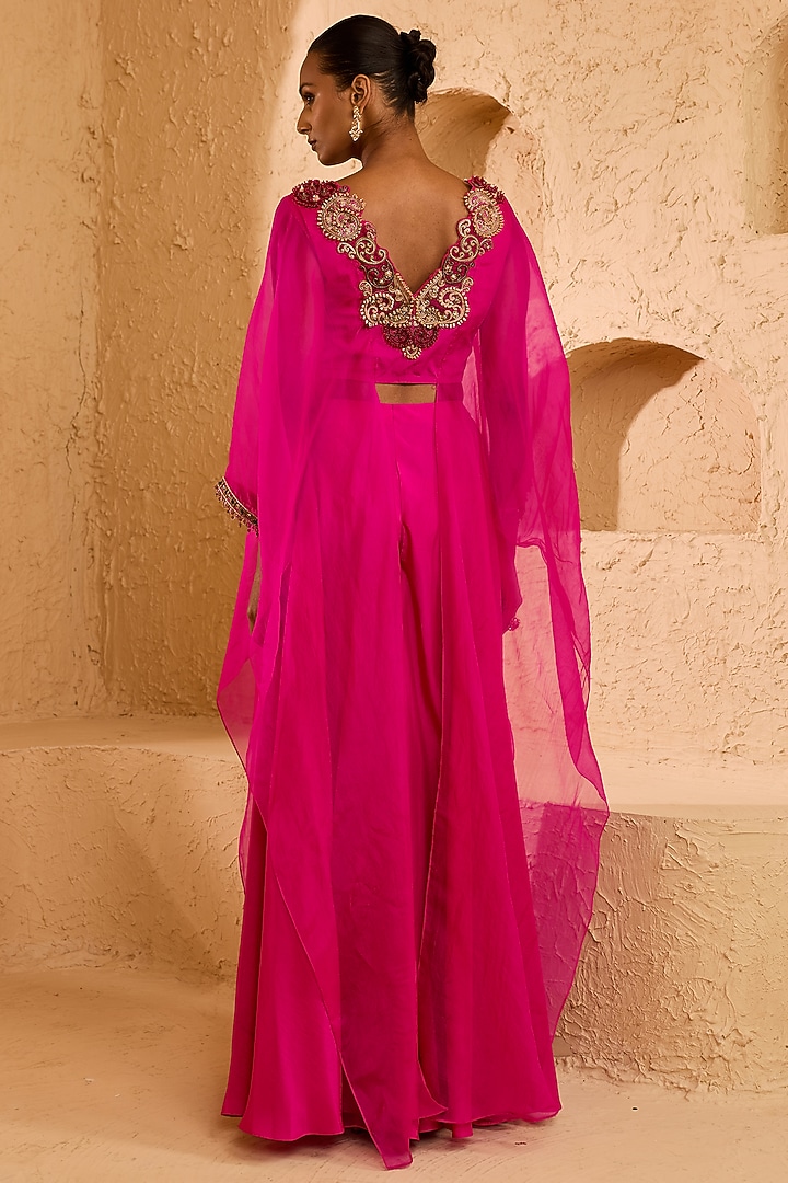 Pink Crepe Pant Set by Ridhima Bhasin at Pernia's Pop Up Shop