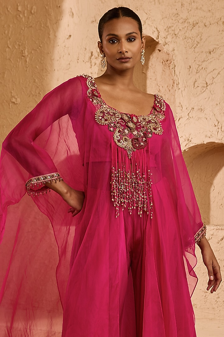 Pink Crepe Pant Set by Ridhima Bhasin at Pernia's Pop Up Shop
