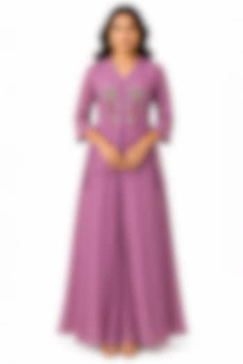 Onion Pink Tissue Party Wear Sharara Set by Ridhi garg at Pernia's Pop Up Shop
