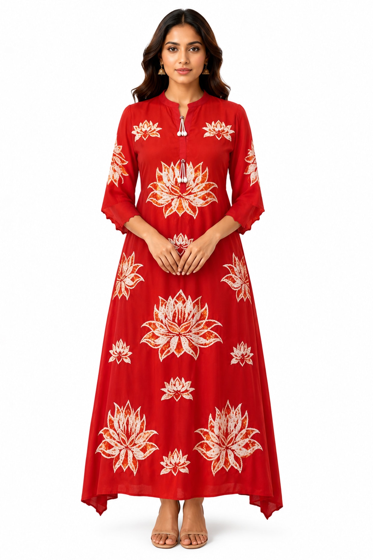 Ridhi garg Orange & White Silk Shibori Printed Kurta