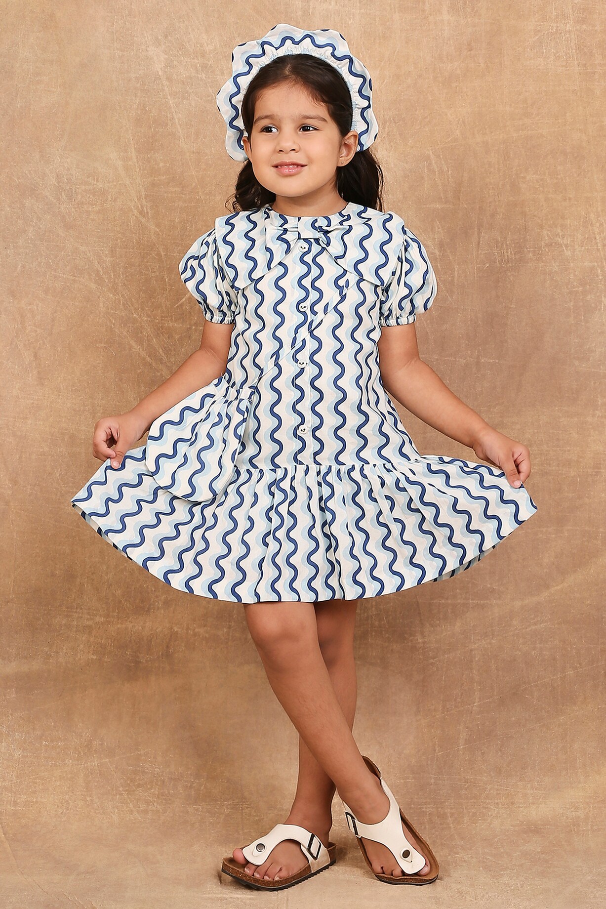 white christmas dresses Ruffle Tropical Cotton Plus Size Girls Dress 16.5 / Fuchsia main image 1