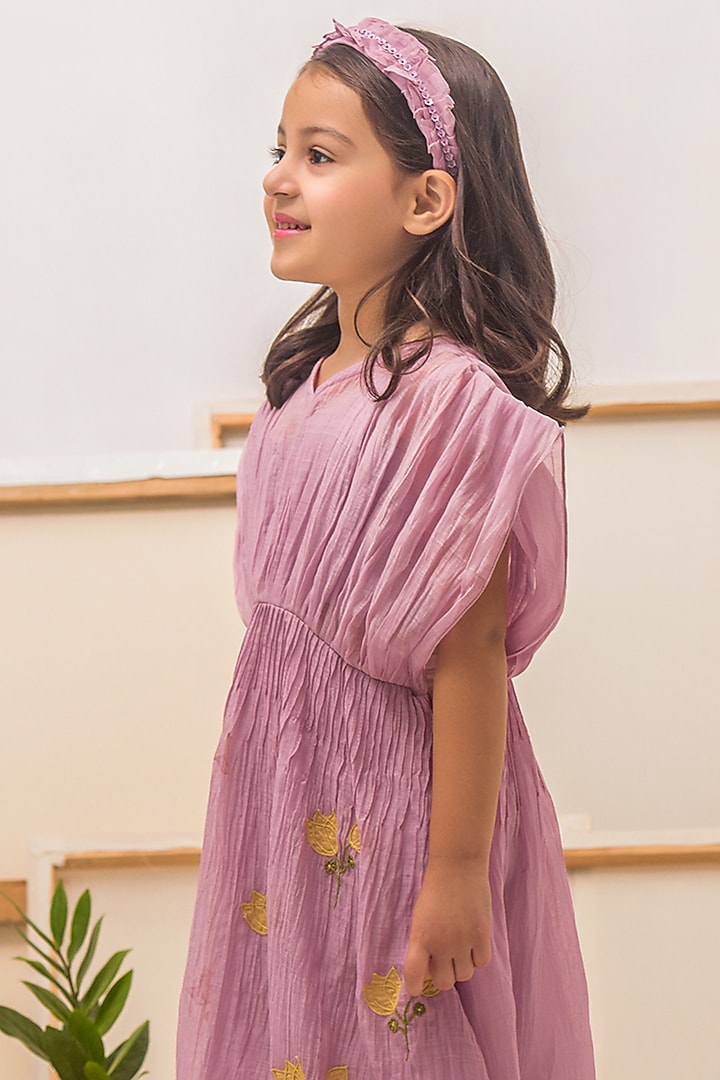 Lavender Floral Dress For Girls by The Right Cut Kids at Pernia's Pop Up Shop