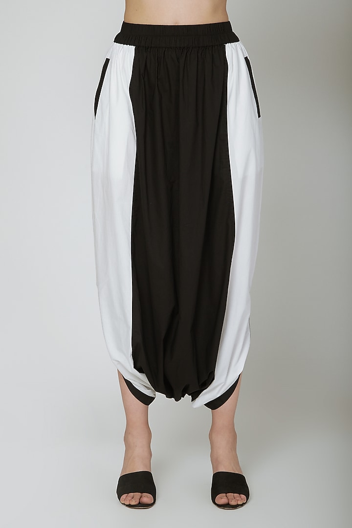 White Draped Harem Pants by Ritesh Kumar at Pernia's Pop Up Shop